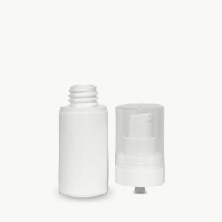 Вакуумный диспенсер 15 мл Белый узкий (винтовая насадка)