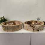 Раковина из окаменелого дерева ПАРА! OD-62099 57*46*16 2шт