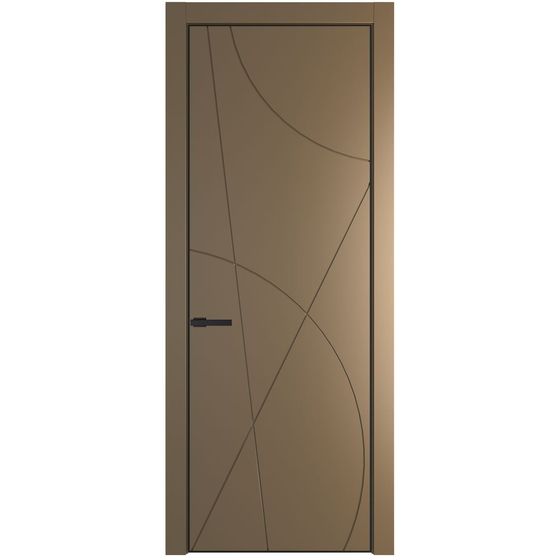 Фото межкомнатной двери эмаль Profil Doors 4PE перламутр золото глухая кромка чёрная