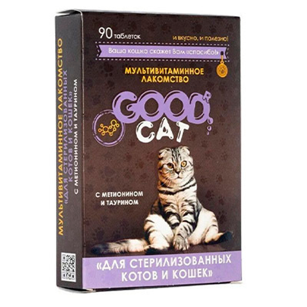 GOOD CAT Мультивитаминное лакомство для стерил.кошек 90таб