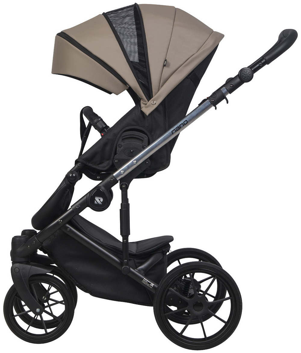 Детская коляска Riko Nano Thermo Ecco 3 в 1 с автокреслом Rant Cruise Grey 04 Cappucino (капучино)