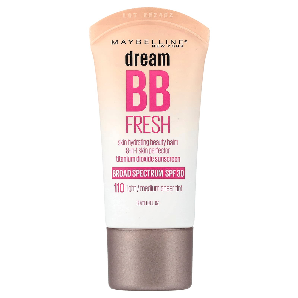 Maybelline, Dream BB Fresh, увлажняющий бальзам для кожи, SPF 30, 110 светлый/средний оттенок, 30 мл (1 жидк. унция)