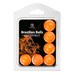 Набор из 6 шариков с массажным маслом с разогревающим эффектом Secret Play Brazilian Balls