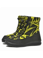 Сапоги женские Nordman Click на шнуровке из резинки с фиксатором, Absraction Black and Yellow