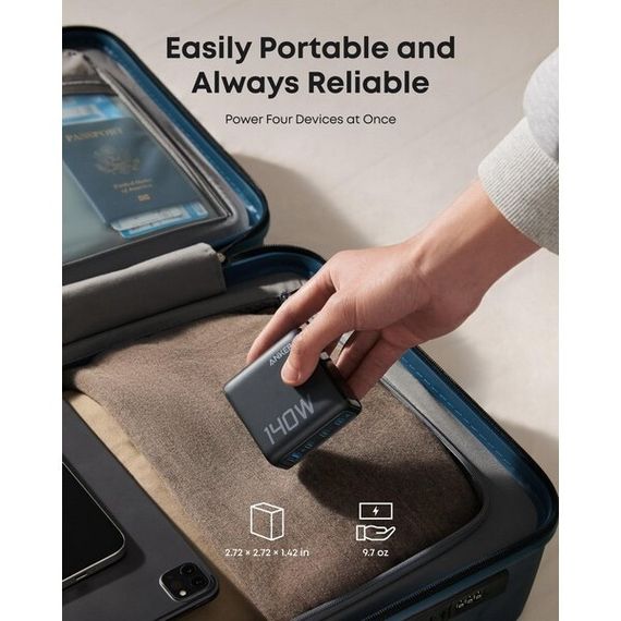 Зарядное устройство Anker Zolo Charger 140W 4-port with USB-C Cable (B26973Z1)