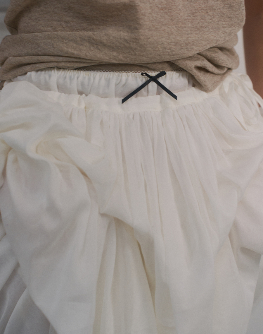 Юбка с акцентной талией