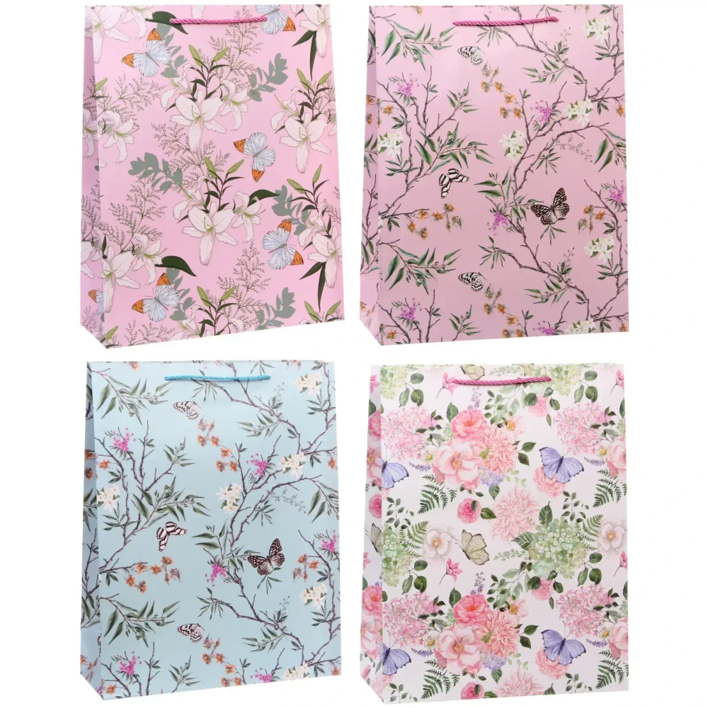 Пакет подарочный «Луговые цветы» 31*40*12 см, микс