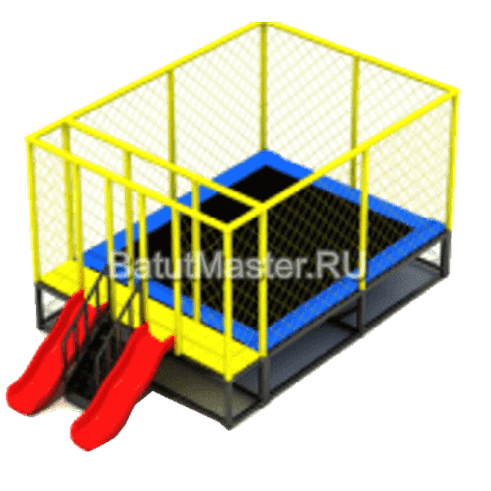 Батутная арена "Большой праздник" с двумя горками 5x4x2,2 м
