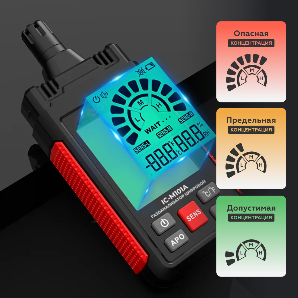 Газоанализатор цифровой iCartool IC-M101A