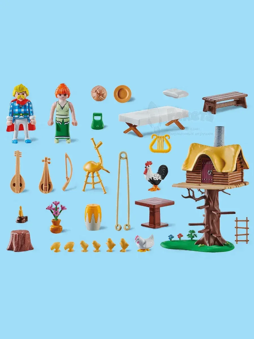 Набор Астерикс Какофоникс и домик на дереве Playmobil 71016