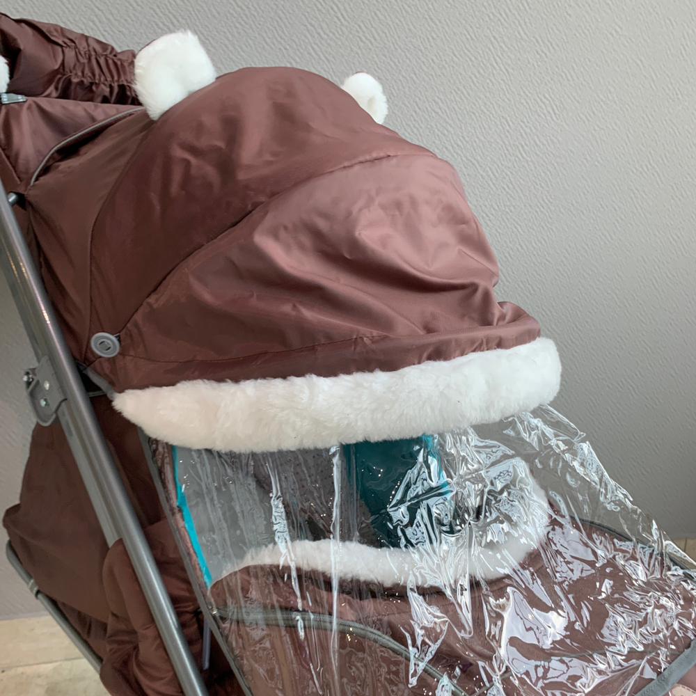 Коляска-санки комбинированная «Ника Детям 7-6» с бельчонком шоколадный (арт. НД7-6/12)