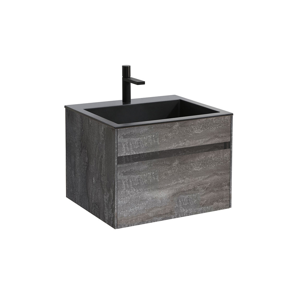 Тумба под раковину Vincea Chiara 600 подвесная, 1 выкатной ящик soft-close, G.Stone