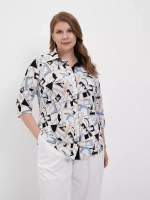 Блузка рубашка трикотаж масло