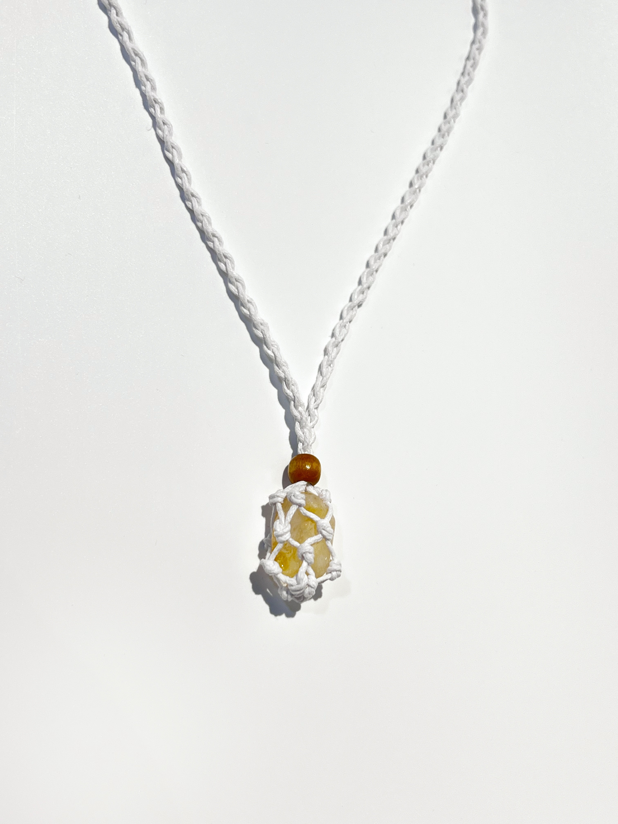 Авоська-подвеска для кристаллов белая (молочная)