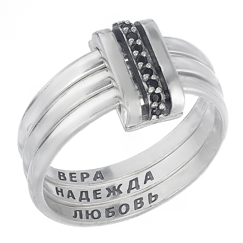 Кольцо из серебра/Чернение