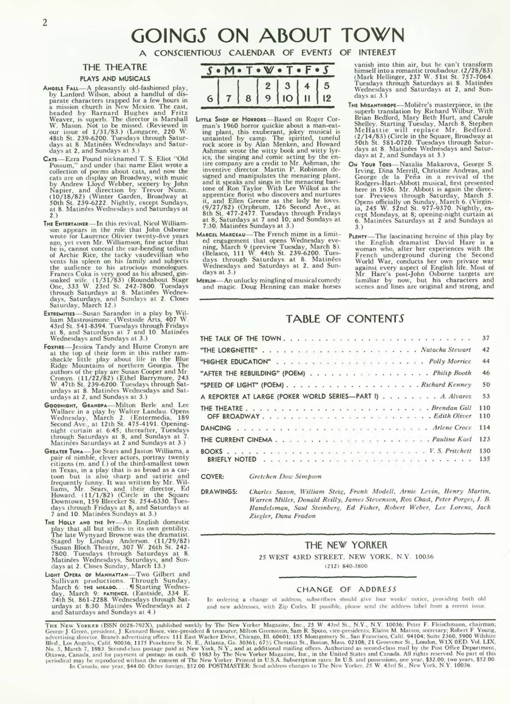Журнал The New Yorker 07-03-1983