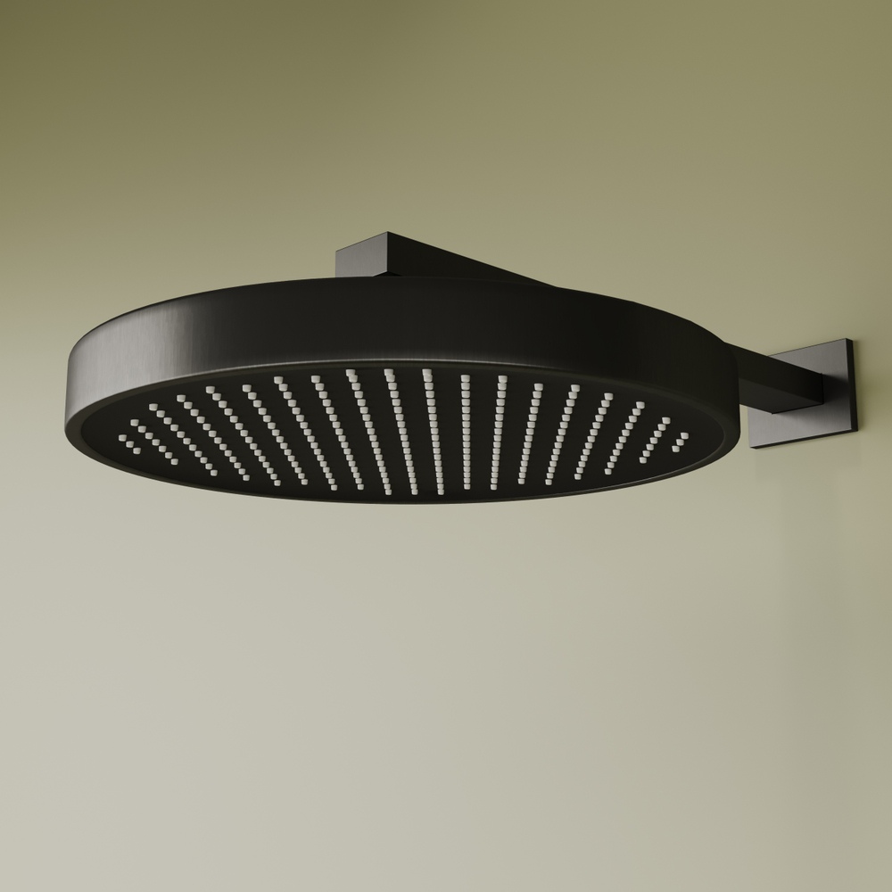 Душевой комплект Sancos Space встраиваемый c термостатическим смесителем, цвет вороненая сталь , арт. SC3006GMG