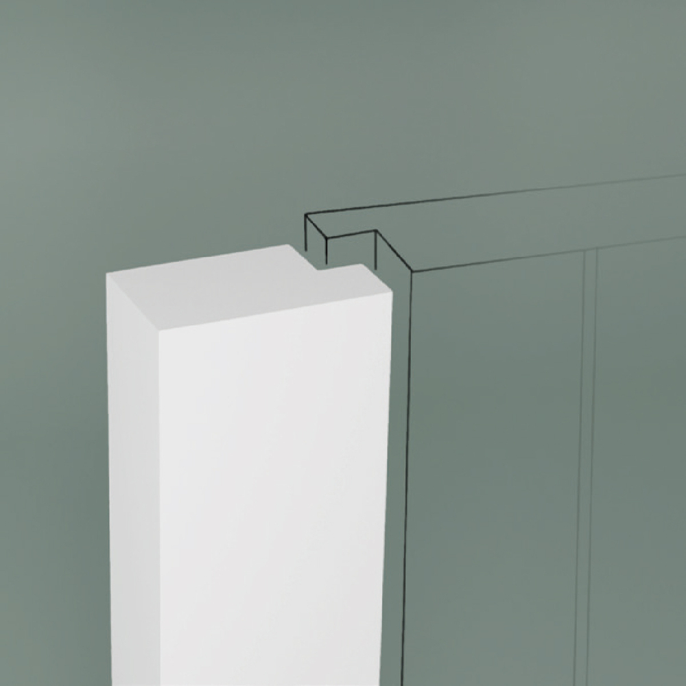 Профиль универсальный 3D RAIL EAST окантовочный Белый 2700х25х11 мм