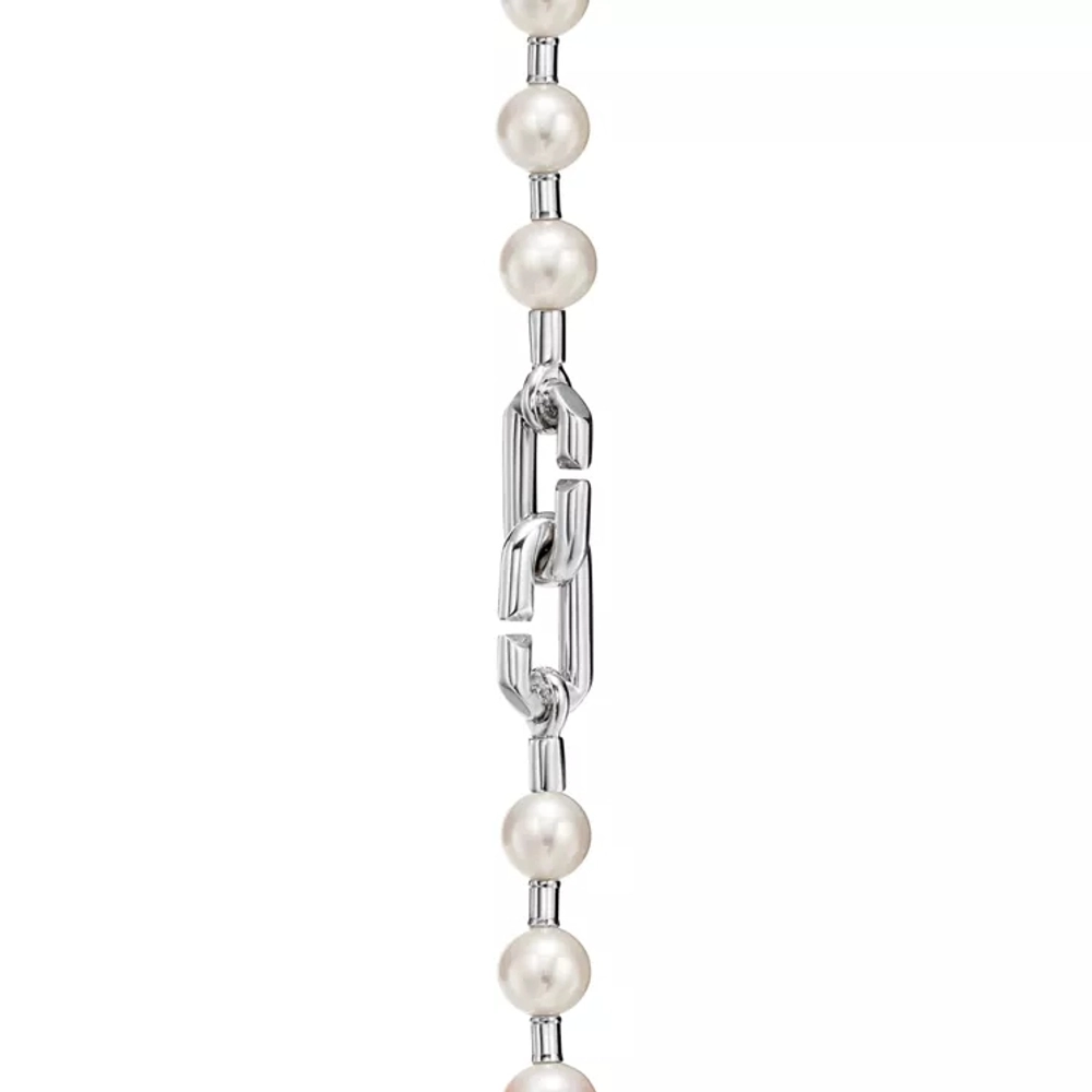 Браслет из серебра с жемчугом, Tiffany 💠Hard Wear Pearl Lock