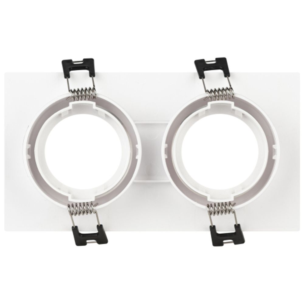 Светильник встраиваемый декоративный ЭРА KL92-2 WH под лампу MR16 GU5.3 белый пластиковый