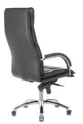 Кресло руководителя Бюрократ T-9927SL черный кожа крестов. металл хром