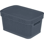 Корзина для хранения Keeplex Ajur с крышкой 5л 28,1,5х13,9см космический серый
