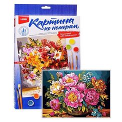 Nömrəli Rəngləmə Lori  20*28,5 Сm "Пионы"