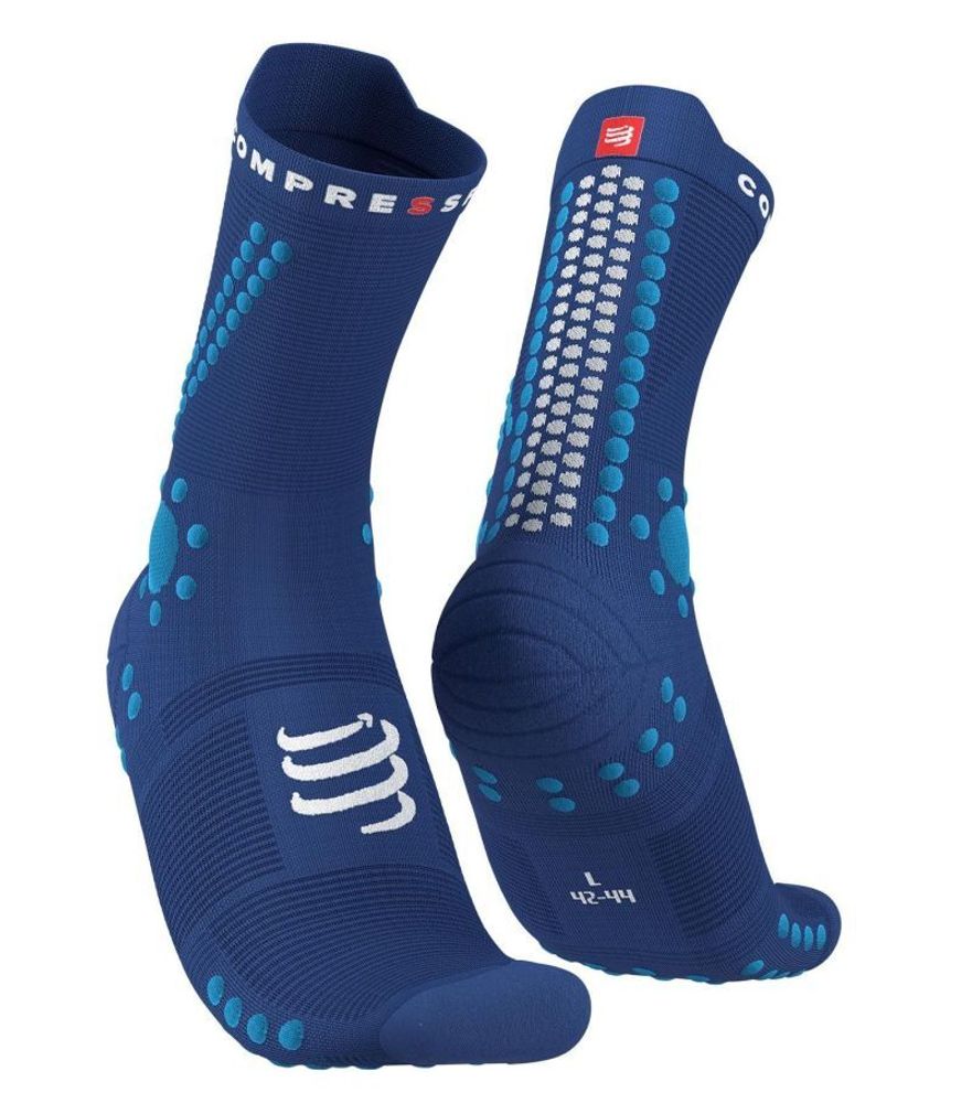 Теннисные носки Compressport Pro Racing Socks v4.0 бегs 1P - sodalite/fluo blue