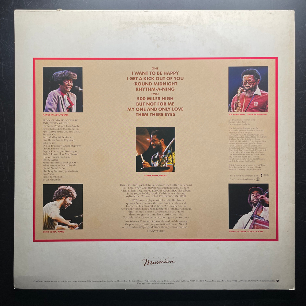 Nancy Wilson, Joe Henderson, Chick Corea, Stanley Clarke, Lenny White ‎– Echoes Of An Era 2 (Япония 1982г.)
