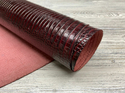 Crocco Bagon Mini Burgundy (0,8-1,0 мм), цв. Бордо, натуральная кожа