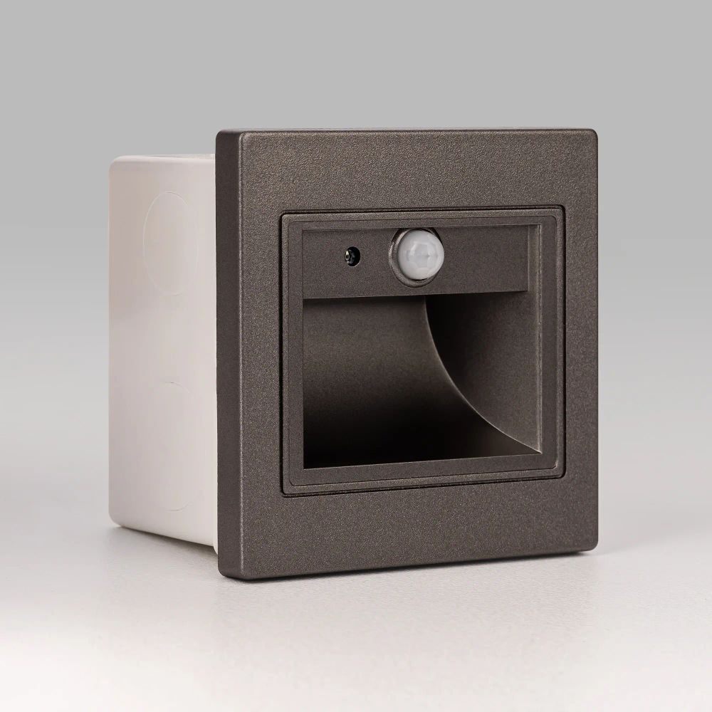 Citilux Скалли CLD005KS1 Встраиваемый светильник с датчиком движения Графит