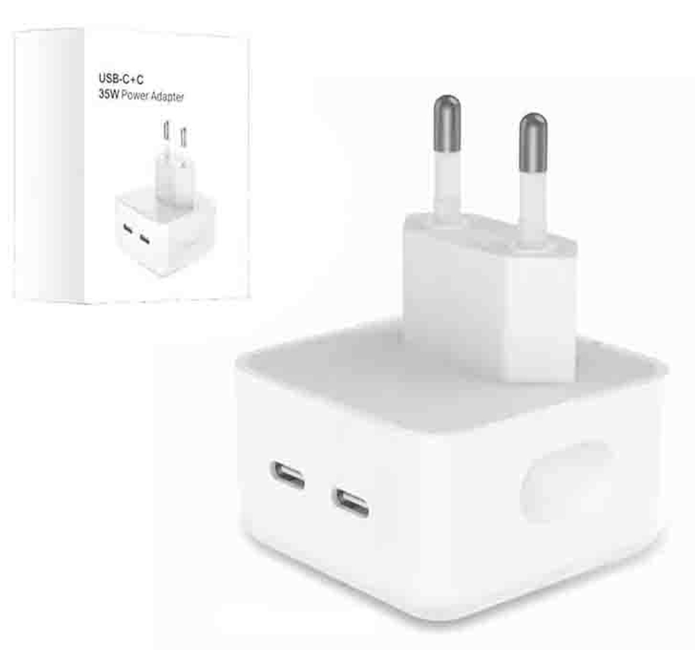 Сетевой адаптер питания USB-C + C 35W (белый)