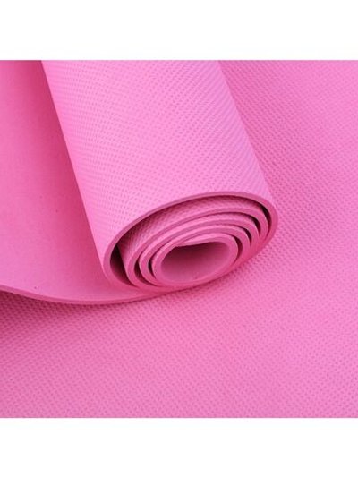 Коврик для фитнеса и йоги 61х173 см (розовый цвет)