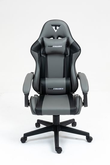 Кресло спортивное TopChairs Commander серо-черный