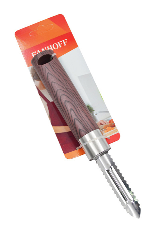 Овощечистка Fanhoff "Wood" 17,5* см, 80789 нержавеющая сталь, пластик