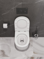 Унитаз подвесной BelBagno UNIQUE BB007CH-TOR/SC безободковый с сиденьем и смывом TORNADO