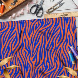 Ткань мембрана оранжево-синий тигр
