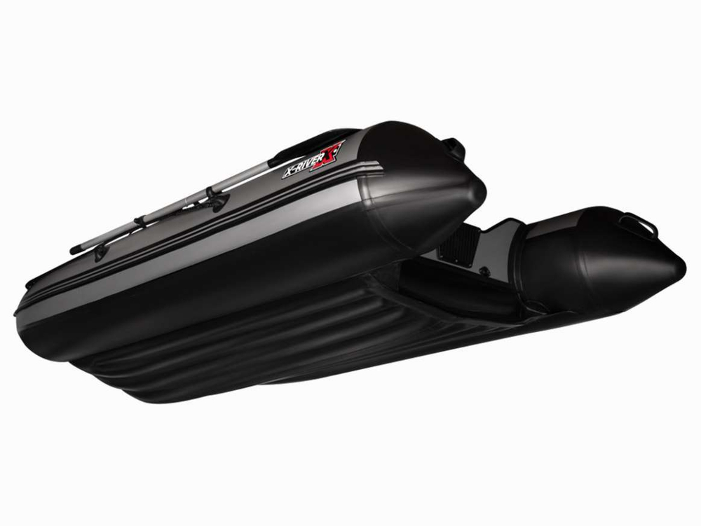 Лодка ПВХ X-River Agent 390 НДНД + усиленные баллоны, красно-серый/фурнитура серая