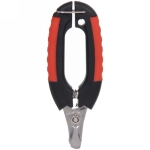 Когтерез для животных «ЗООУЛЬТРА», пружинный механизм, ручки прорезиненные, фиксатор ручек, цвет чёрный / красный, 12см