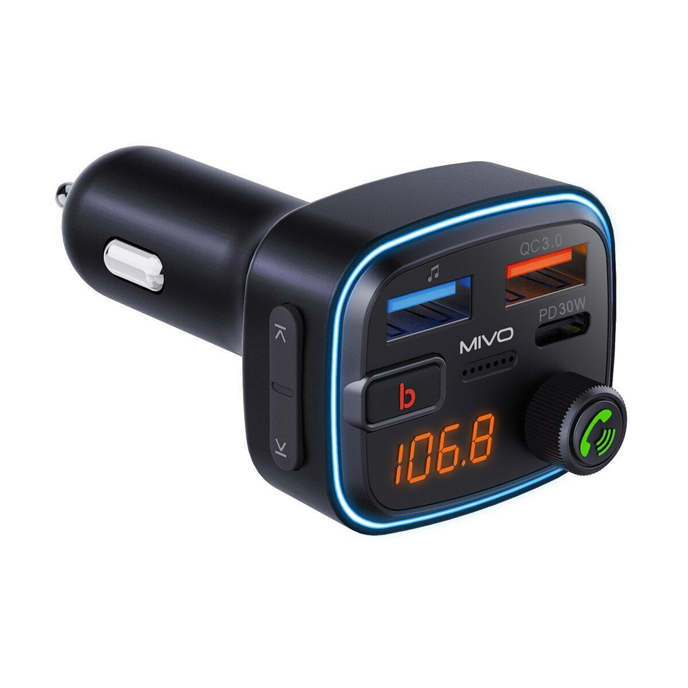 Авто FM трансмиттер MIVO MF-07 Bluetooth/QC3.0/SIRI