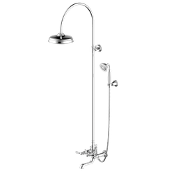 Душевая колонна со смесителем для ванны Bravat Art