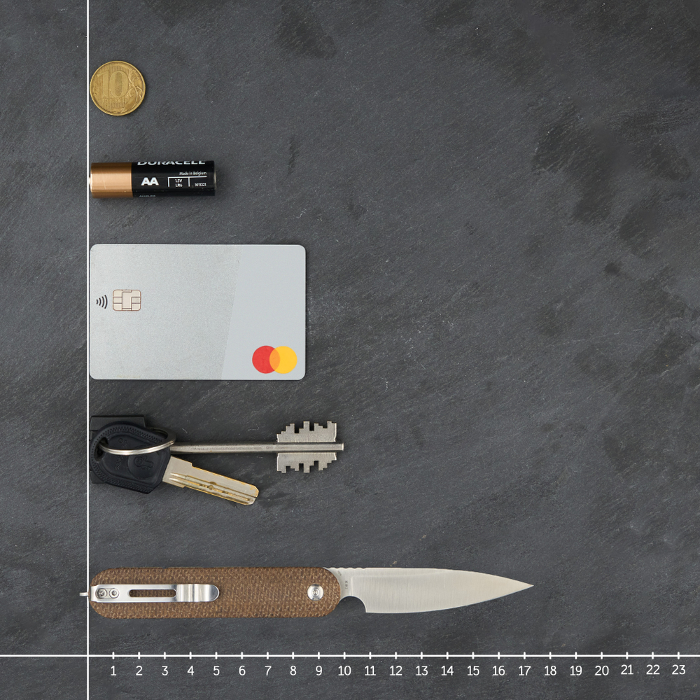 Нож Rapax Kiki Brown Micarta Satin