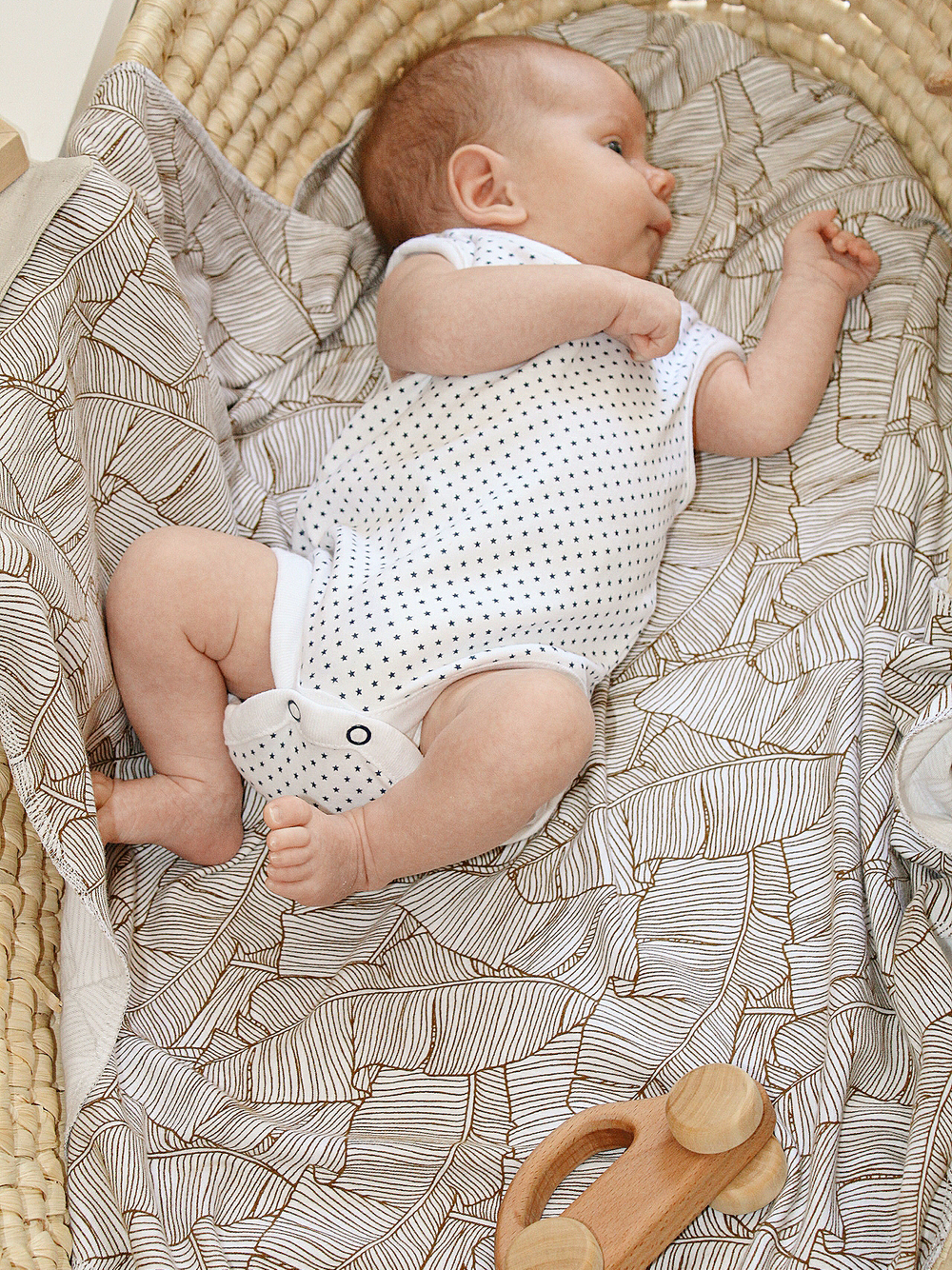 Сет из 3х пелёнок Mjölk Печенье/Palm Tree/Звёзды