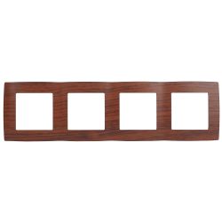 12-5004-08 ЭРА Рамка на 4 поста, Эра12, вишня | Эра 12 Вишня