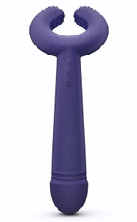 Темно-синий вибратор для пар Please Me Multi Vibrator (Цвет: темно-синий)