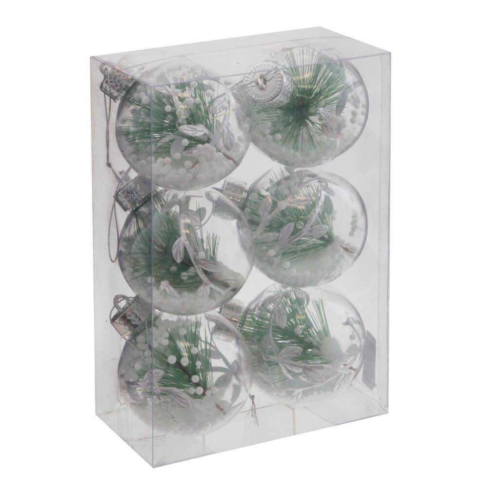 GAEM Набор из 6шт Украшение новогоднее "Шар", D 10 см L23 W8 H26 см