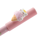 Ручка гелевая стираемая "Ice cream" синяя, 0,5мм, корпус ассорти, с топпером