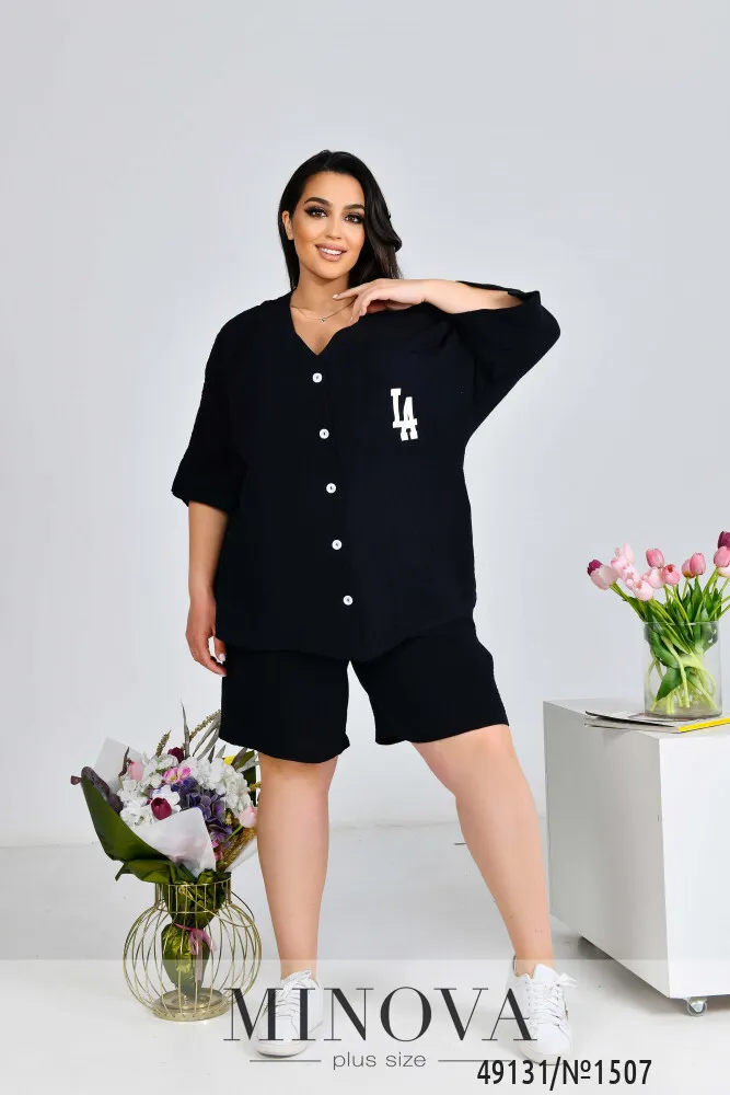 Костюм 1507-черный Minova