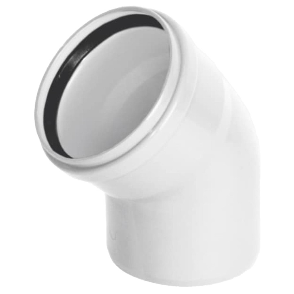 Отвод ХЕМКОР НПВХ ВК 110 мм, 45 гр. ШУМЭКС