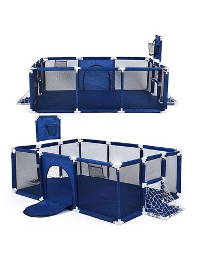 Манеж детский прямоугольный (120*180*60) цвет синий (М11-1)